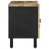 Szafka pod TV, czarne, 105x33,5x46 cm, lite surowe drewno mango