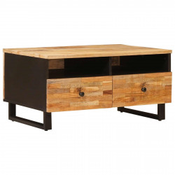 Stolik kawowy z szufladą Brązowy 80 x 54 x 40 cm Drewno z mango