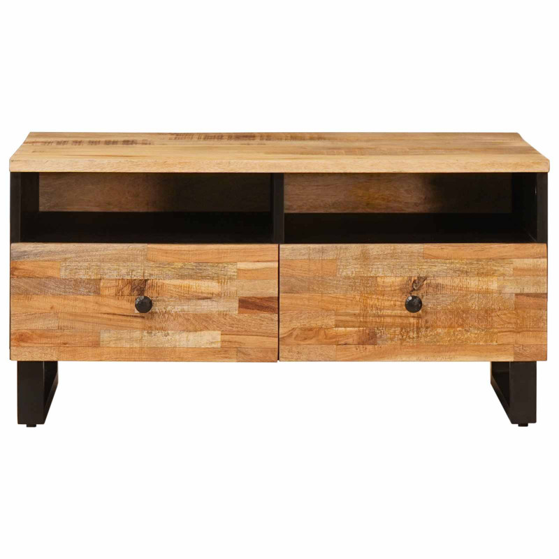 Stolik kawowy z szufladą Brązowy 80 x 54 x 40 cm Drewno z mango