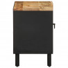 Szafka pod TV, czarne, 80x33,5x46 cm, surowe lite drewno mango