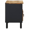 Szafka pod TV, czarne, 80x33,5x46 cm, surowe lite drewno mango