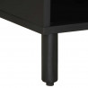 Szafka pod TV, czarne, 80x33,5x46 cm, surowe lite drewno mango
