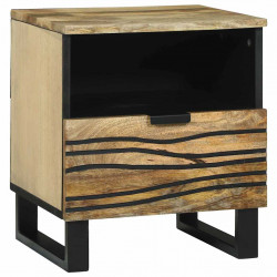 Szafka Nocna Brązowy 40 x 33 x 46 cm Lite drewno akacjowe