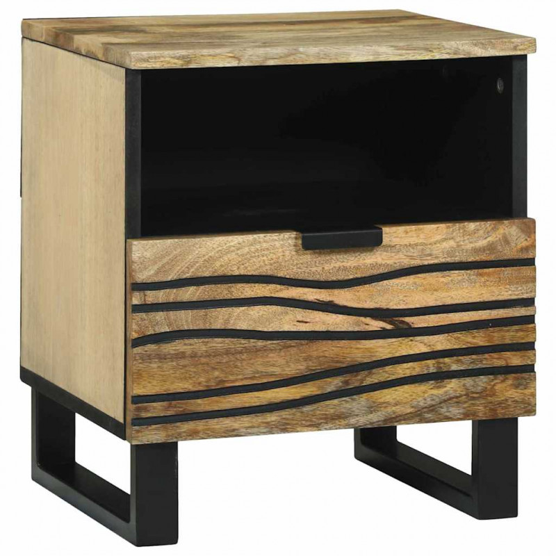 Szafka Nocna Brązowy 40 x 33 x 46 cm Lite drewno akacjowe