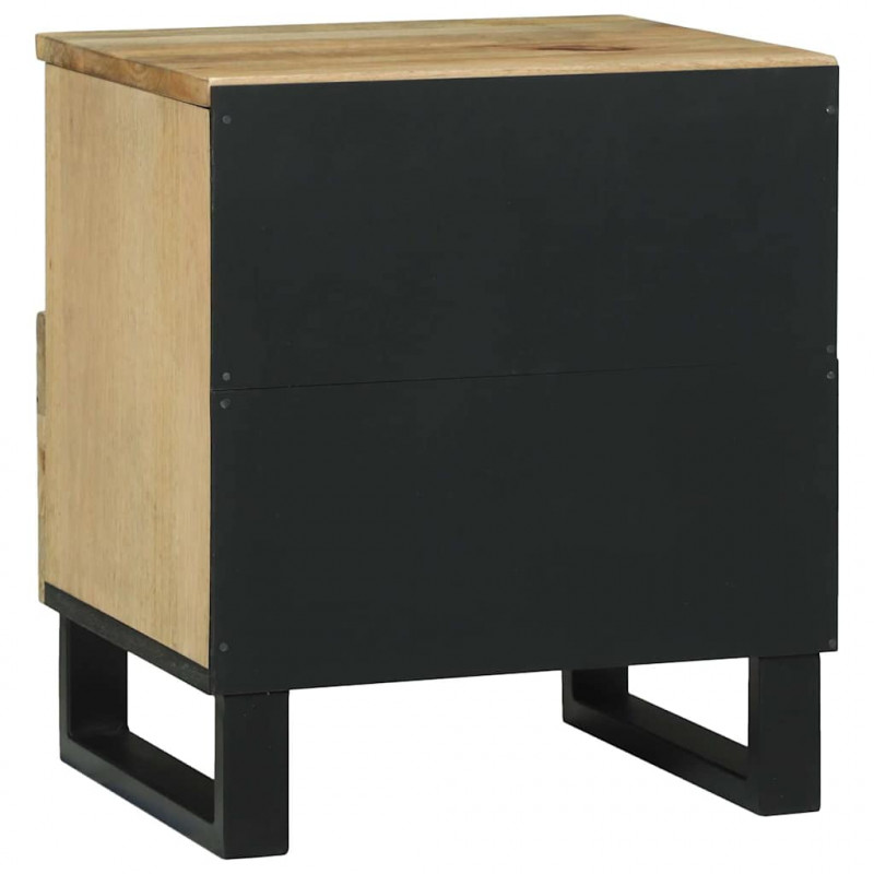Szafka Nocna 2 pcs Brązowy 40 x 33 x 46 cm Lite drewno akacjowe