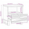 Szafka Nocna 2 pcs Brązowy 40 x 33 x 46 cm Lite drewno akacjowe