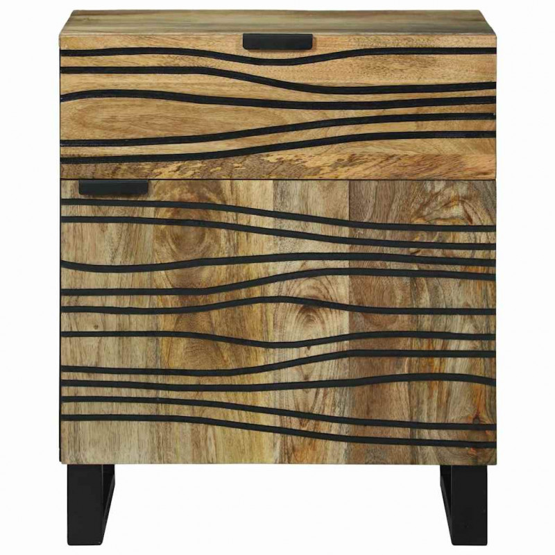 Szafka Nocna Brązowy 50 x 33 x 60 cm Lite drewno akacjowe
