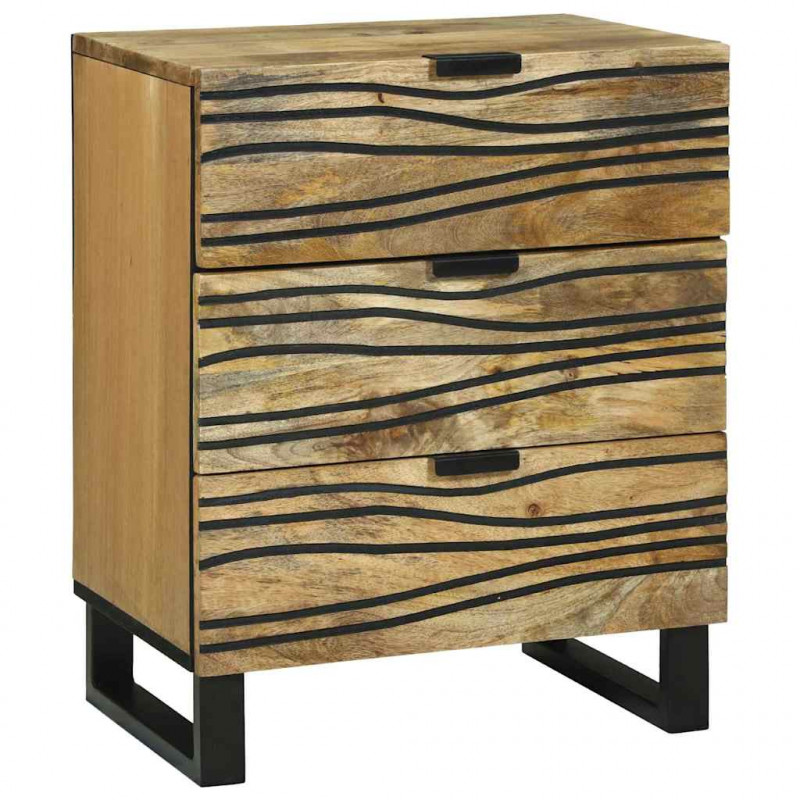 Szafka Nocna Brązowy 50 x 33 x 62 cm Lite drewno akacjowe