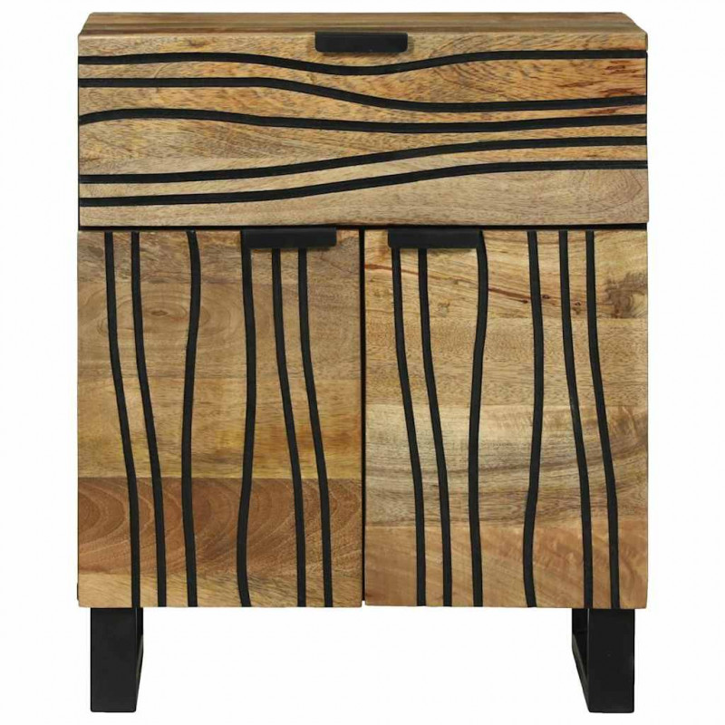 Szafka Nocna Brązowy 50 x 33 x 60 cm Lite drewno akacjowe