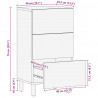 Szafka, 40x33,5x75 cm, lite surowe drewno mango