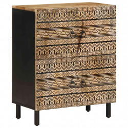 Szafka, 60x33,5x75 cm, lite surowe drewno mango