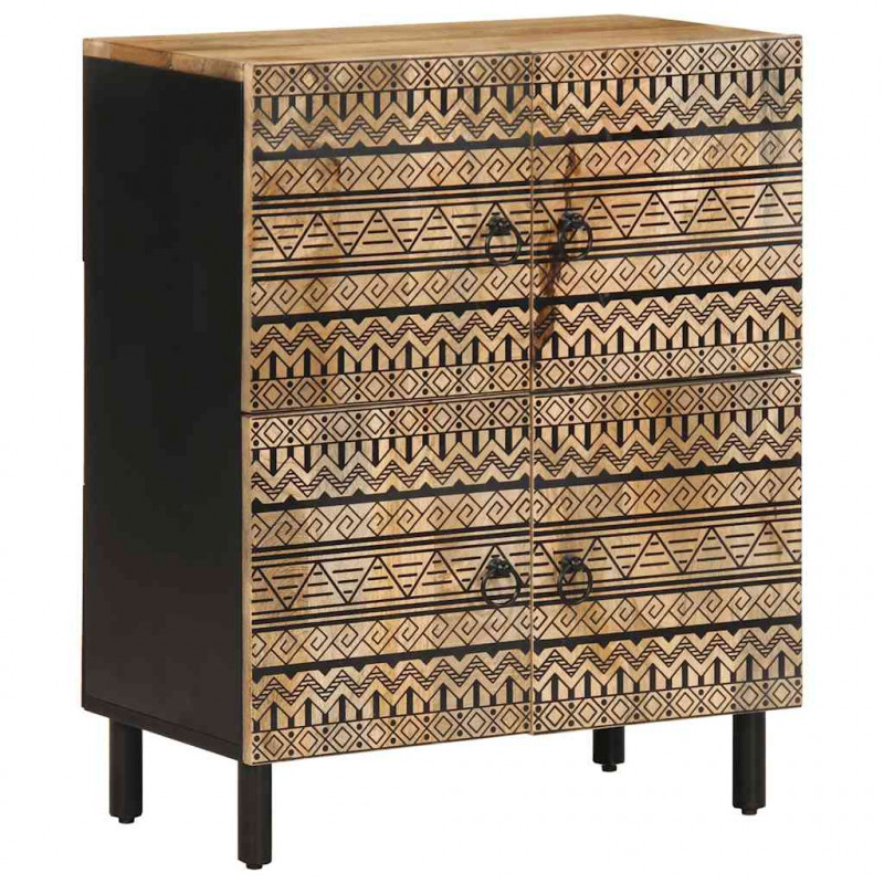 Szafka, 60x33,5x75 cm, lite surowe drewno mango