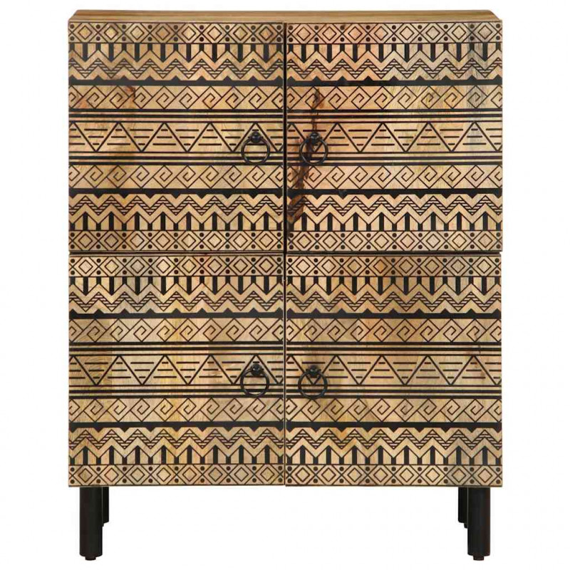 Szafka, 60x33,5x75 cm, lite surowe drewno mango