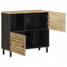 Szafka, 80x33,5x75 cm, lite surowe drewno mango
