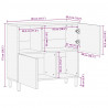 Szafka, 80x33,5x75 cm, lite surowe drewno mango