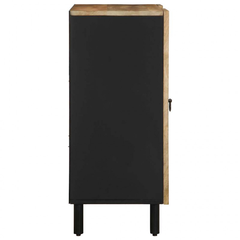 Szafka, 90x33,5x75 cm, lite surowe drewno mango