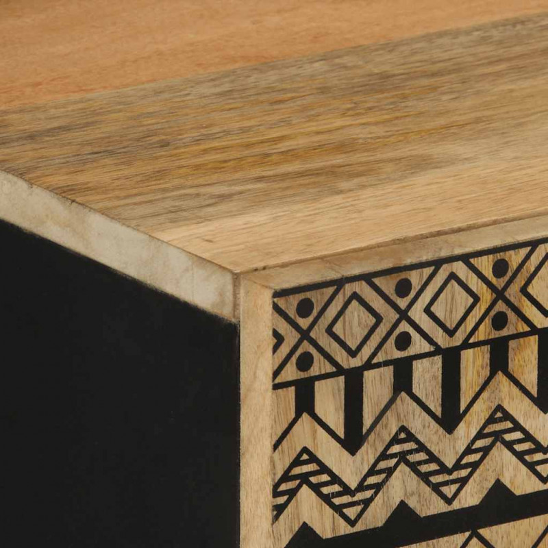 Szafka, 90x33,5x75 cm, lite surowe drewno mango