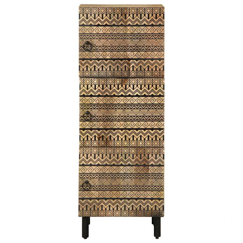 Szafka, 40x33,5x110 cm, surowe lite drewno mango