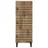 Szafka, 40x33,5x110 cm, surowe lite drewno mango