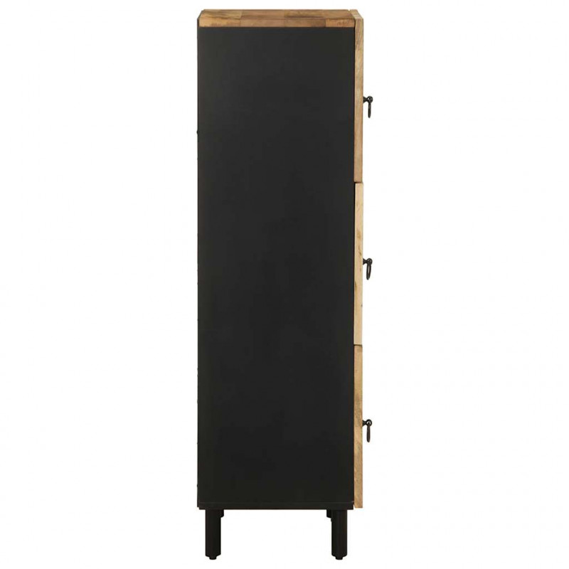 Szafka, 40x33,5x110 cm, surowe lite drewno mango