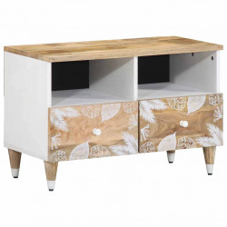 Szafka pod telewizor, 70x33,5x46 cm, lite drewno mango