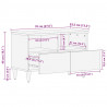 Szafka pod telewizor, 70x33,5x46 cm, lite drewno mango