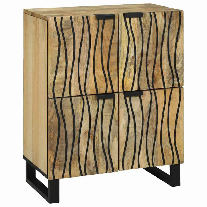 Bufet Brązowy 60 x 33 x 75 cm lite drewno mango