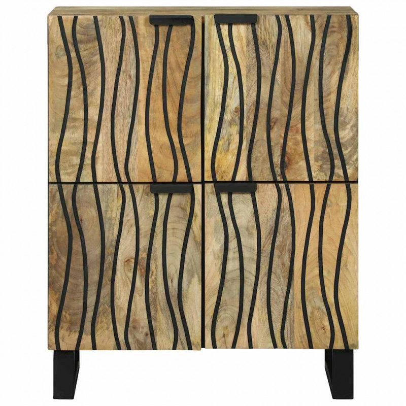 Bufet Brązowy 60 x 33 x 75 cm lite drewno mango