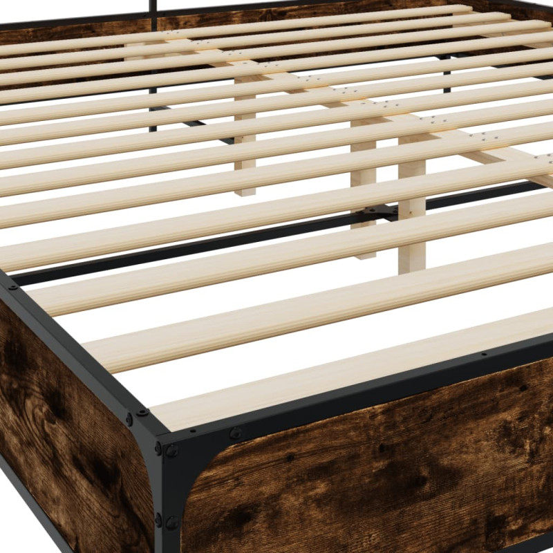 Rama łóżka, przydymiony dąb, 180x200 cm
