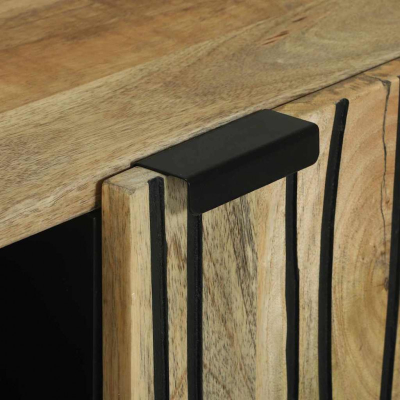 Bufet Brązowy 90 x 33 x 75 cm lite drewno mango
