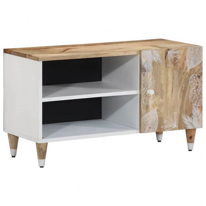 Szafka pod telewizor, 80x31,5x46 cm, lite drewno mango