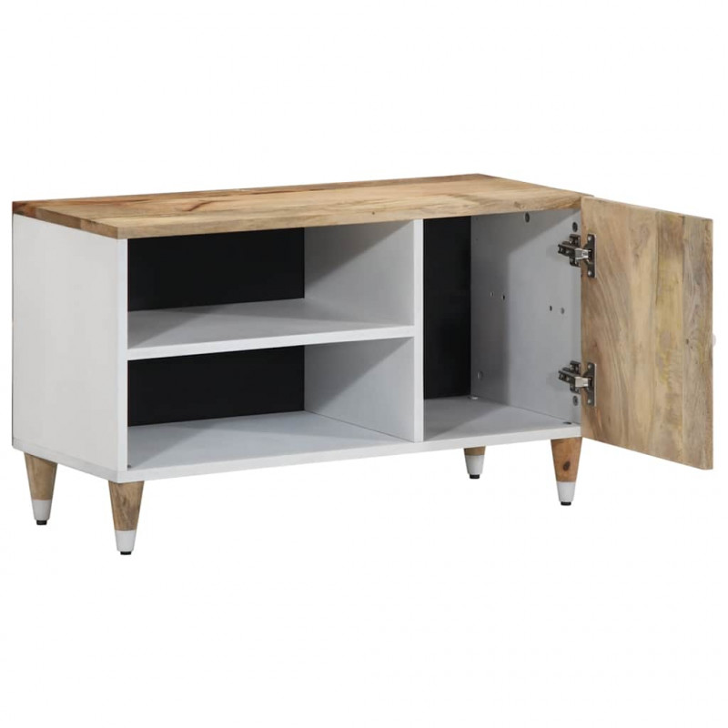 Szafka pod telewizor, 80x31,5x46 cm, lite drewno mango