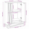 Wysoki Stolik Brązowy 60 x 33 x 100 cm lite drewno mango