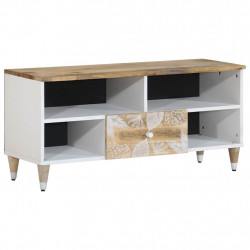 Szafka pod telewizor, 100x33,5x46 cm, lite drewno mango