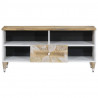 Szafka pod telewizor, 100x33,5x46 cm, lite drewno mango