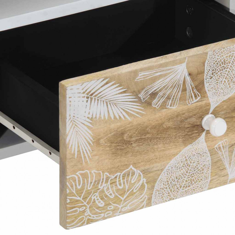 Szafka pod telewizor, 100x33,5x46 cm, lite drewno mango