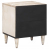 Szafka Nocna 2 pcs Biały 40 x 33,5 x 46 cm Drewno z mango