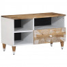 Szafka pod telewizor, 80x33,5x46 cm, lite drewno mango