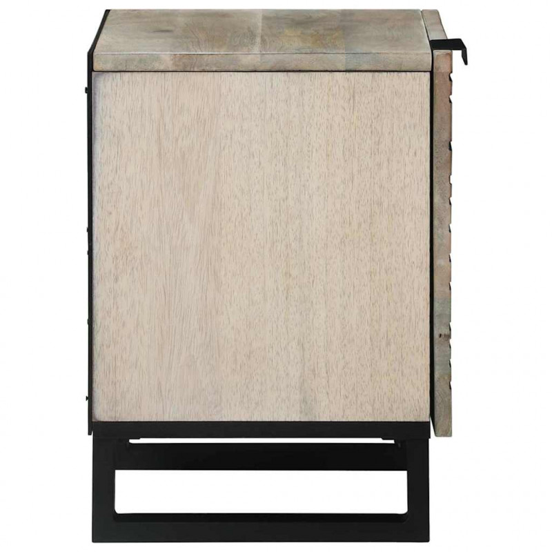 Szafka Nocna 2 pcs Biały i czarny 40 x 33 x 46 cm