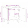 Szafka Nocna 2 pcs Biały 40 x 33,5 x 46 cm Drewno z mango