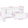 Szafka pod telewizor, 80x33,5x46 cm, lite drewno mango