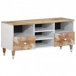 Szafka pod telewizor, 100x33,5x46 cm, lite drewno mango