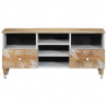 Szafka pod telewizor, 100x33,5x46 cm, lite drewno mango