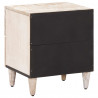 Szafka Nocna 2 pcs Biały 40 x 33,5 x 46 cm Drewno z mango