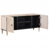 Szafka pod telewizor Biały 105 x 33,5 x 46 cm Drewno z mango
