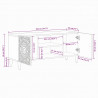 Szafka pod telewizor Biały 105 x 33,5 x 46 cm Drewno z mango