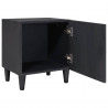 Szafka nocna z drzwiami 2 pcs Czarny 40 x 33 x 46 cm