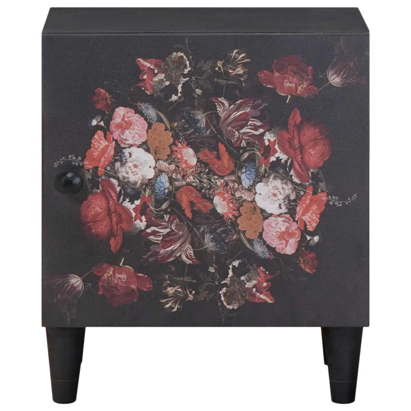 Szafka nocna z drzwiami 2 pcs Czarny 40 x 33 x 46 cm