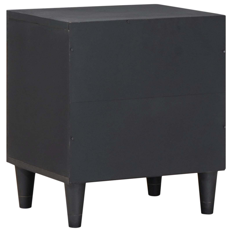 Szafka nocna z drzwiami 2 pcs Czarny 40 x 33 x 46 cm