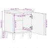 Szafka nocna z drzwiami 2 pcs Czarny 40 x 33 x 46 cm